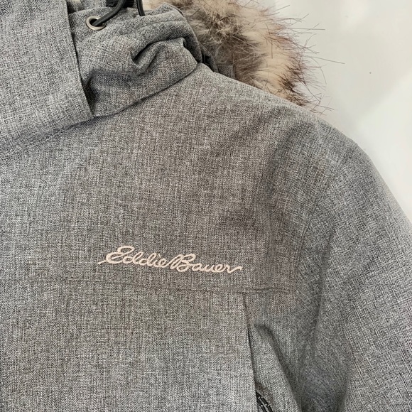 EDDIE BAUER Waterproof Down Winter Coat Grey New - Picture 3 of 7